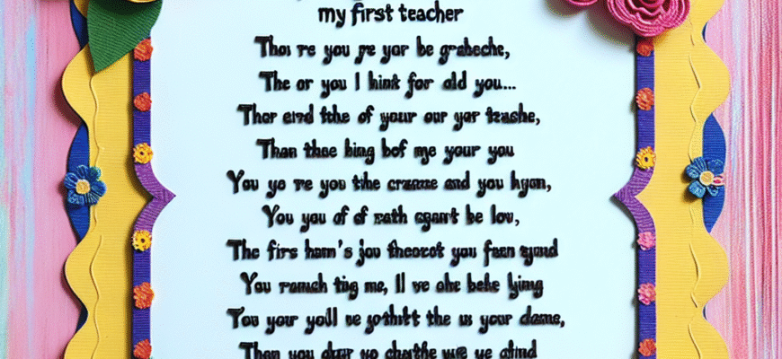 Подяка першій вчительці від учнів 4 класу у віршах: зворушливі рядки для незабутньої педагогічної події