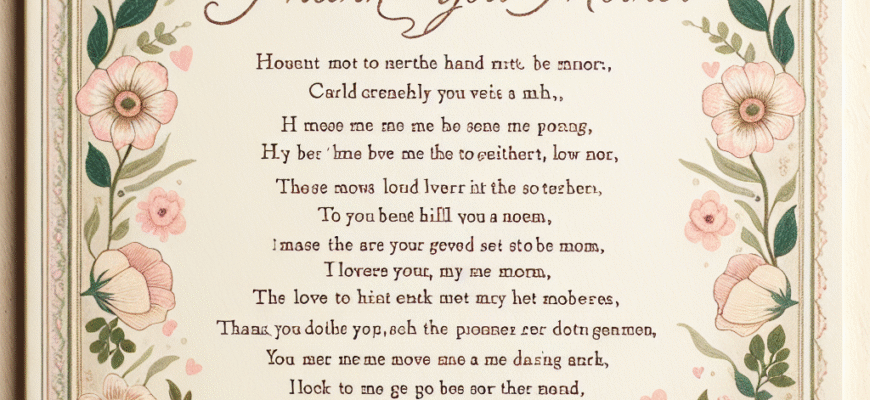 Вірші для мами подяка: Зворушливі рядки, які торкнуться серця кожної матусі