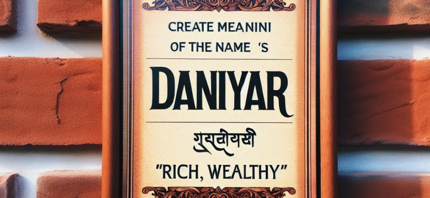 Значення імені Даніяр: Відкрийте таємниці імені та його вплив на долю