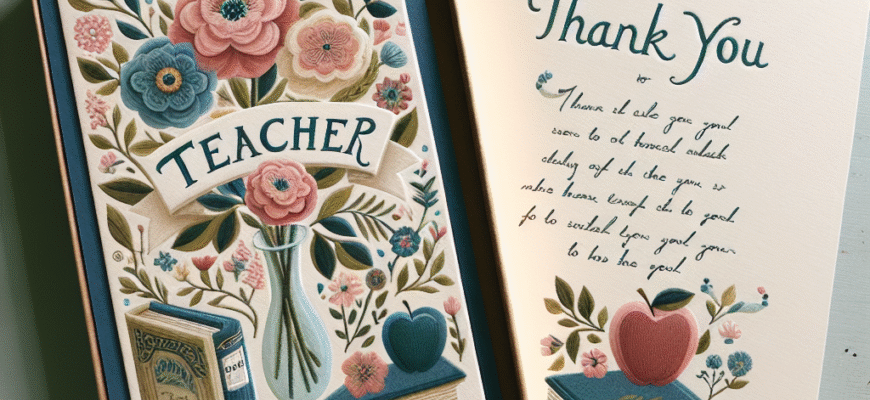 Листівка подяка вчителю: Як створити унікальний та зворушливий дизайн для пам'ятної миті