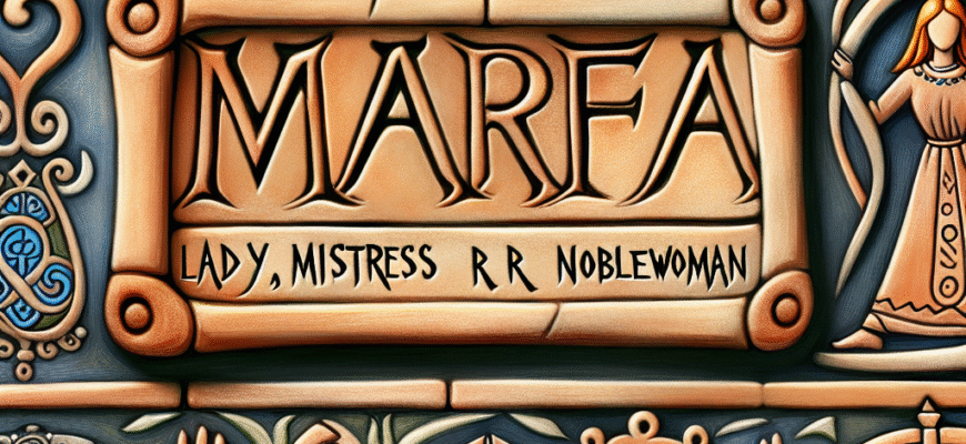 Значення імені Марфа: Відкрийте Секрети та Особливості Цього Унікального Імені